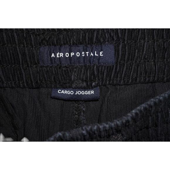 Aeropostale Black Corduroy Cargo Jogger Pants – Size M - Picture 3 of 11